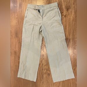 Massimo Dutti Tan Wide Leg Linen Pants Size 6